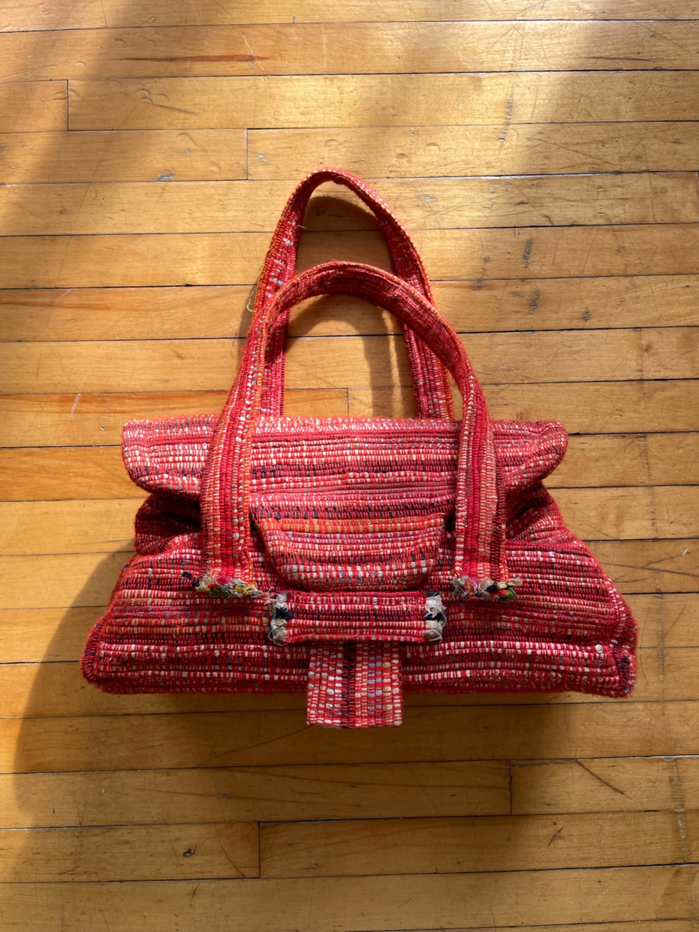 1960's Hand Loomed Knit Purse